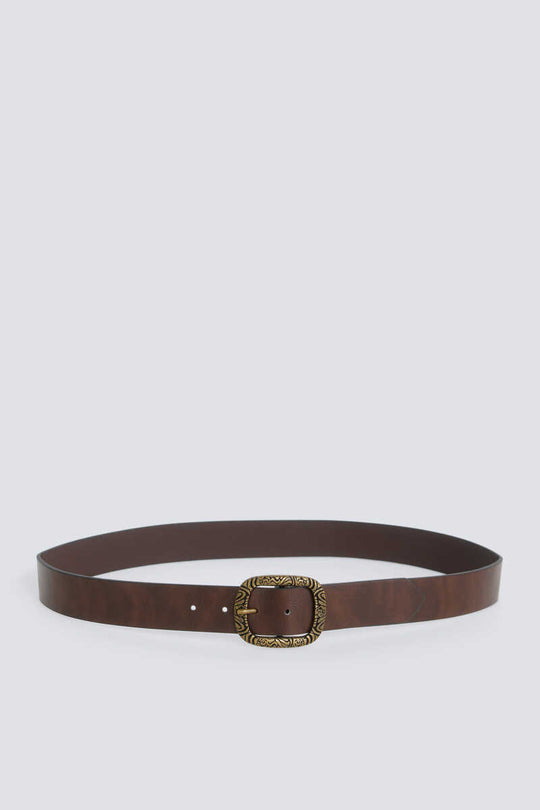 Oval buckle belt