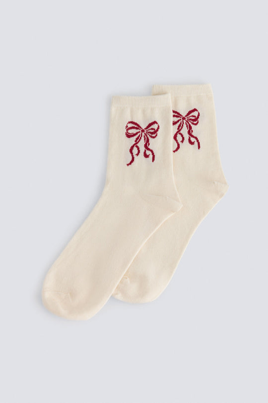 Basic bow socks