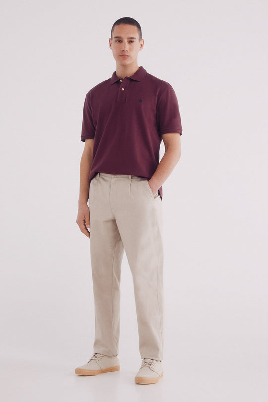 Essential regular fit piqué polo shirt