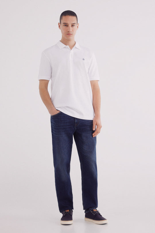Essential regular fit piqué polo shirt