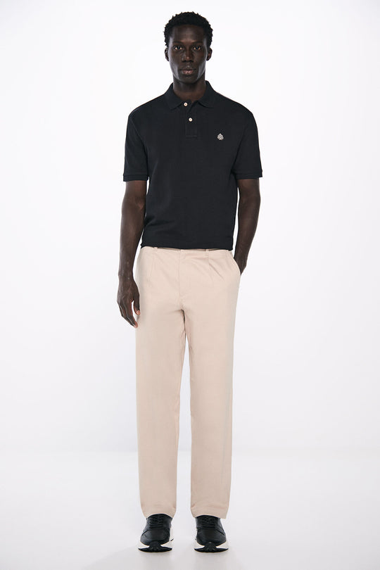 Essential regular fit piqué polo shirt