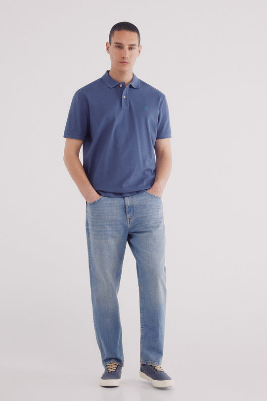 Essential regular fit piqué polo shirt