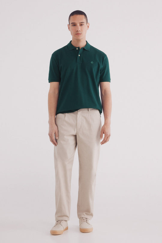Essential regular fit piqué polo shirt