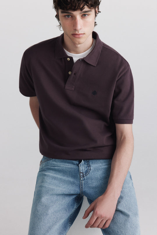 Piqué basic regular fit polo shirt