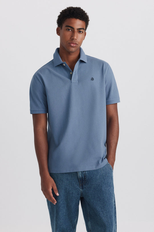 Piqué basic regular fit polo shirt