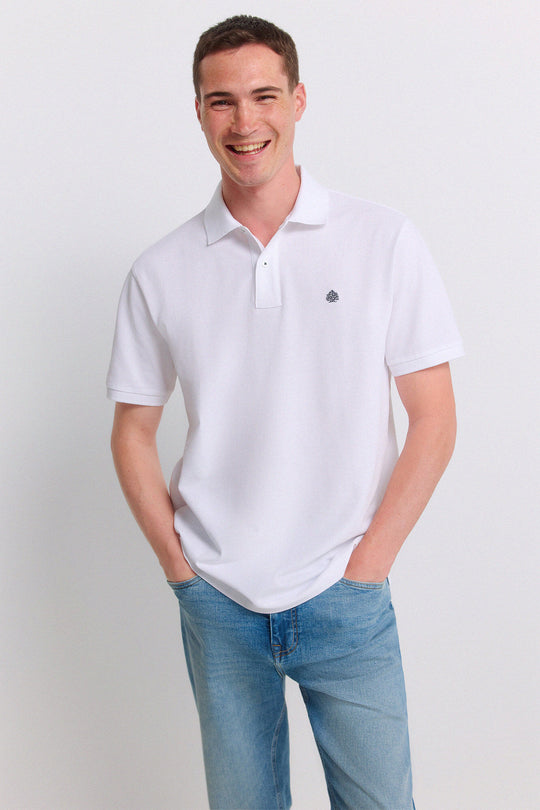 Piqué basic regular fit polo shirt
