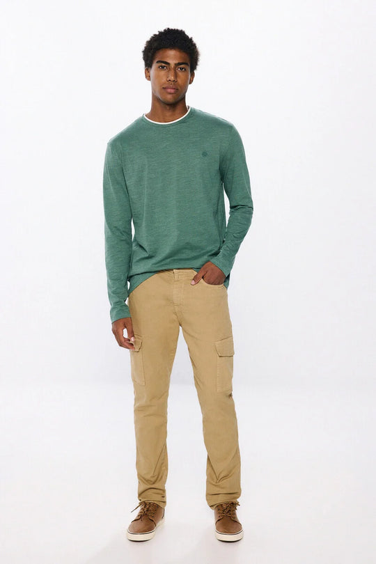 Double striped long sleeve -shirt