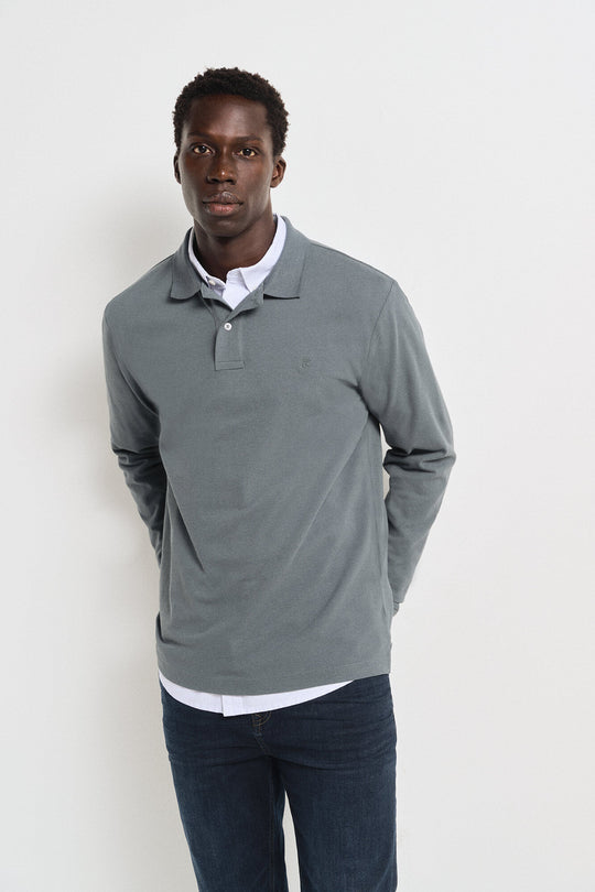 قميص بولو أساسي طويل الأكمام من سبرينجفيلد