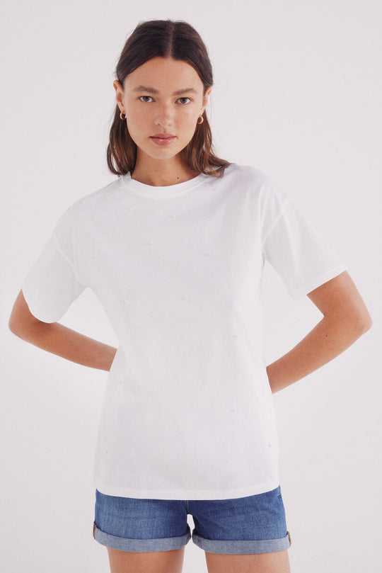 Front pearl T-shirt