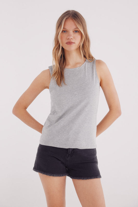 Crystal studs T-shirt