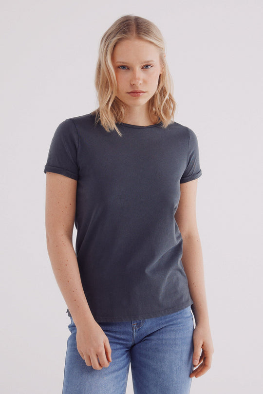 Linen look T-shirt
