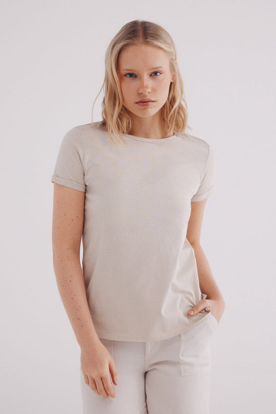 Linen look T-shirt