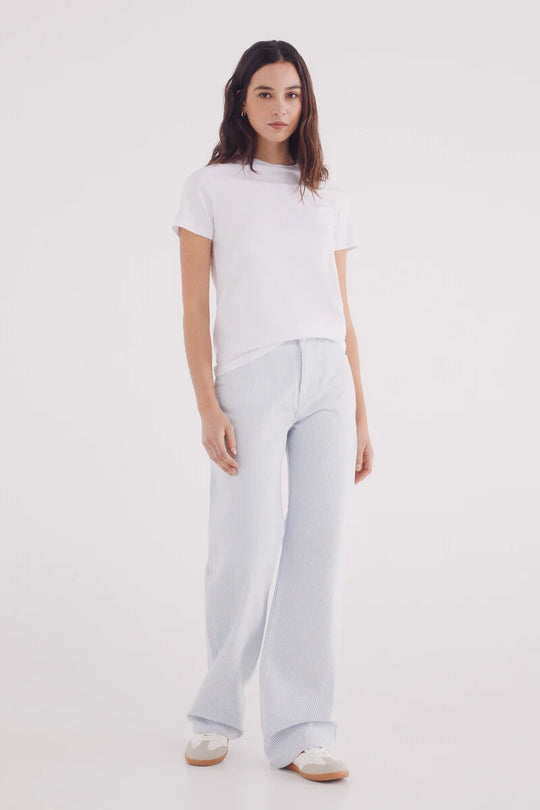 Cotton T-shirt with shoulder buttons