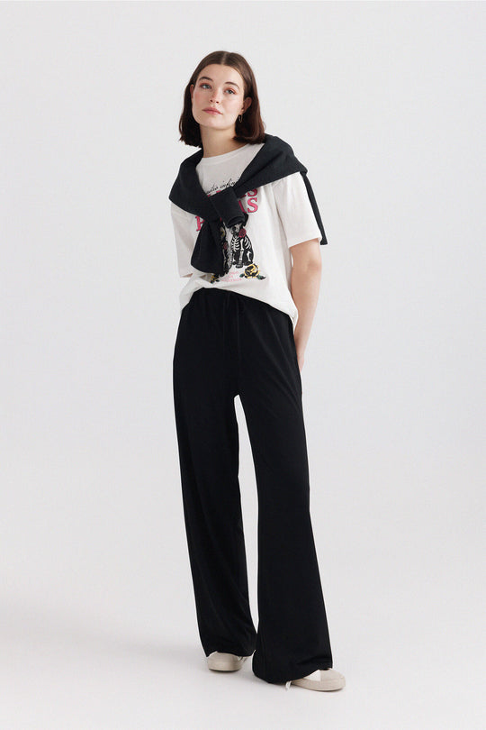 Fluid viscose trousers