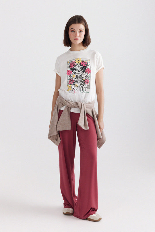 Fluid viscose trousers
