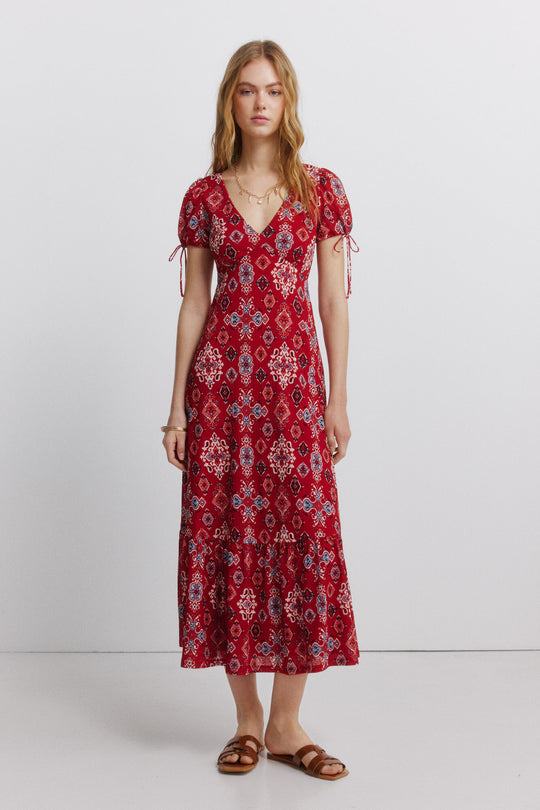 Short sleeve dress with bows
