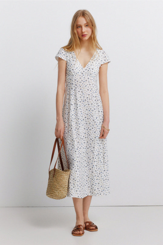 Lace print dress