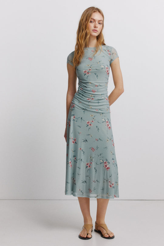 Ruched midi dress
