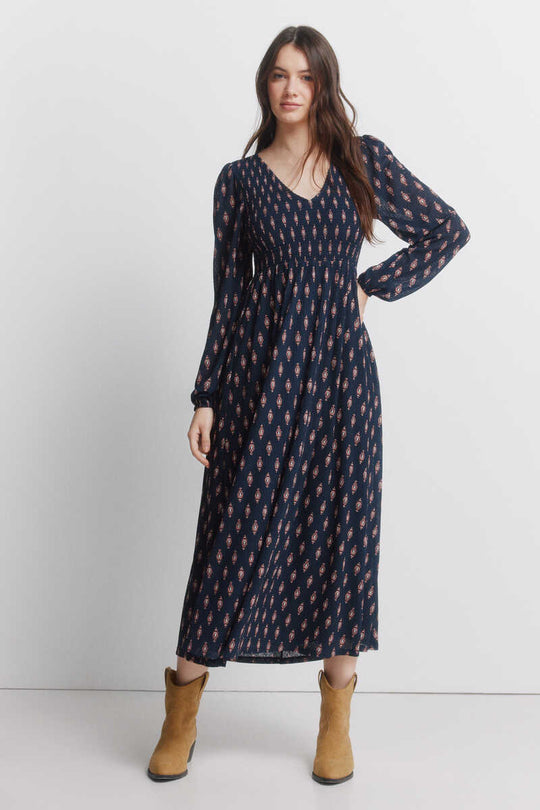 Ruffle neckline dress