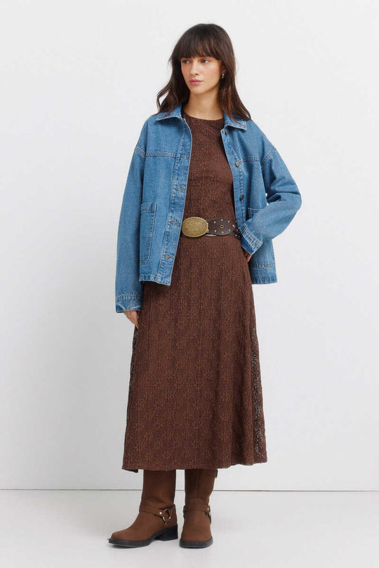 Structured long sleeve dress