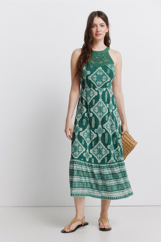 Crochet halterneck dress