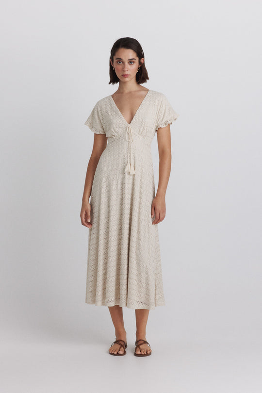 Embroidered lace dress