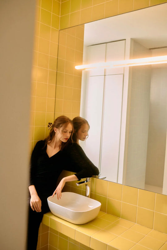 Gathered structured midi dress