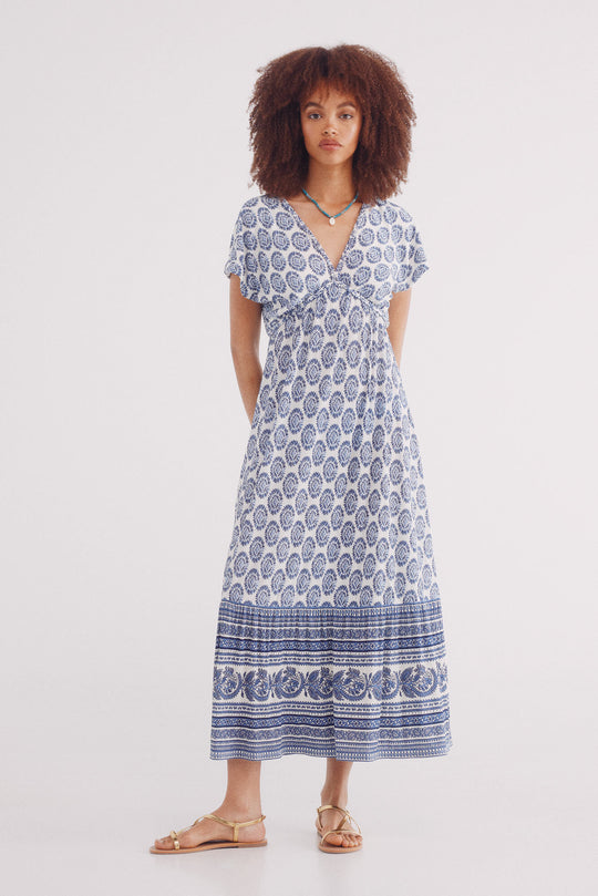 Boho print midi dress