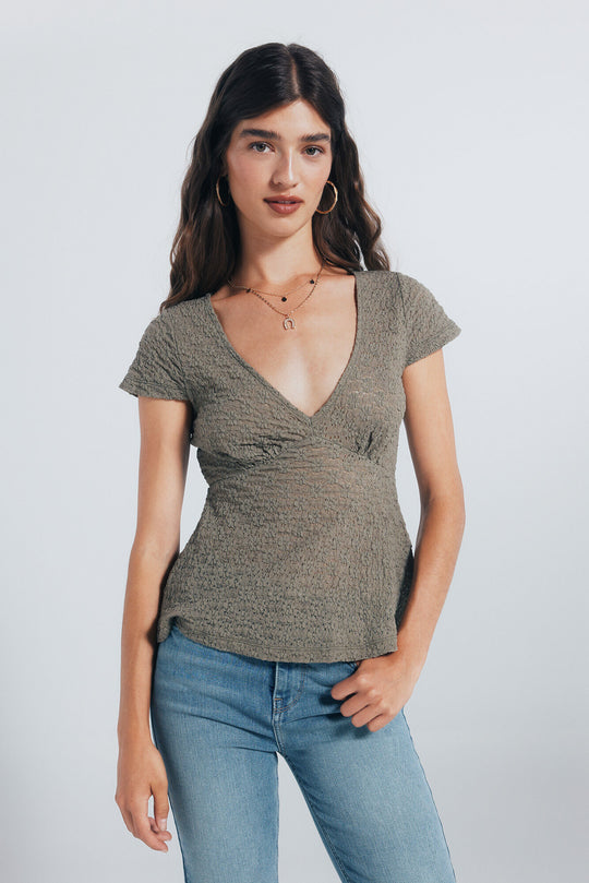 plain textured top