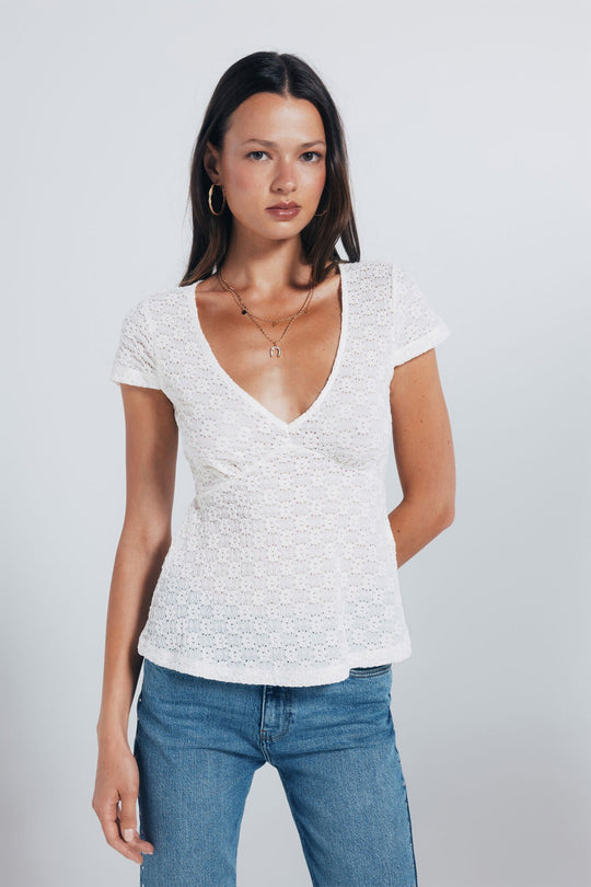 Plain textured top