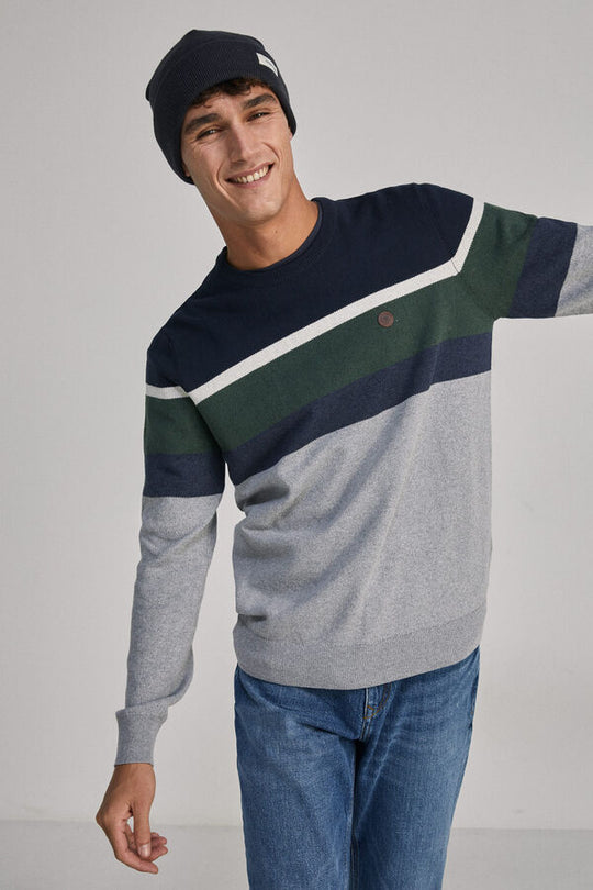 Positioned striped sweater