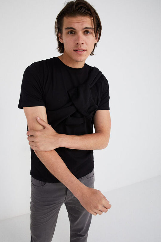 Slim fit washed 5-pocket coloured trousers