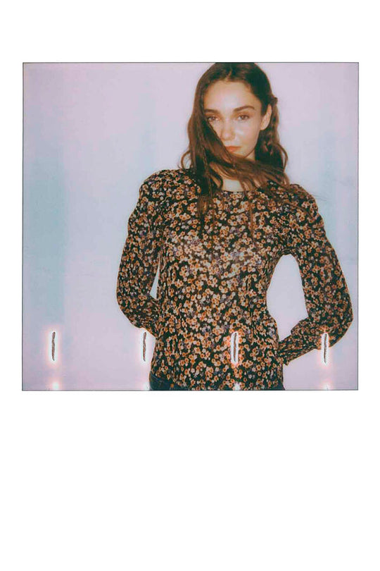 Structured flounced T-shirt