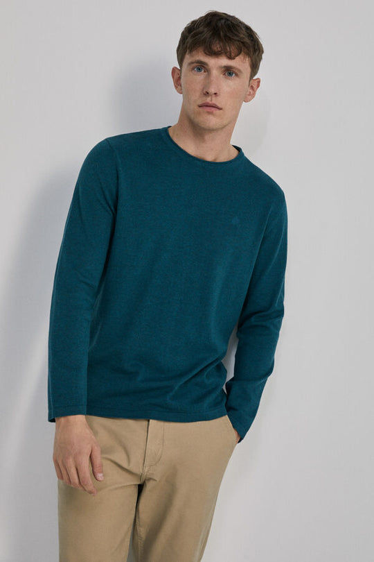 Essential jumper with elbow patches