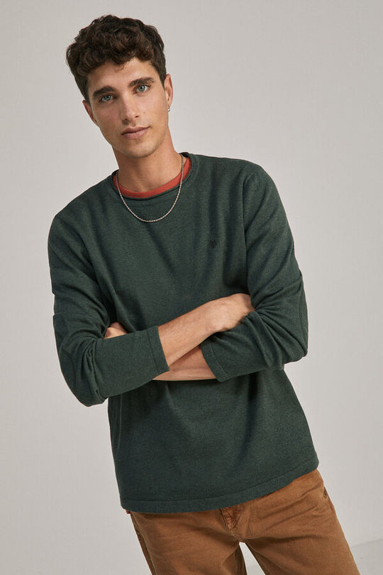 Essential jumper with elbow patches