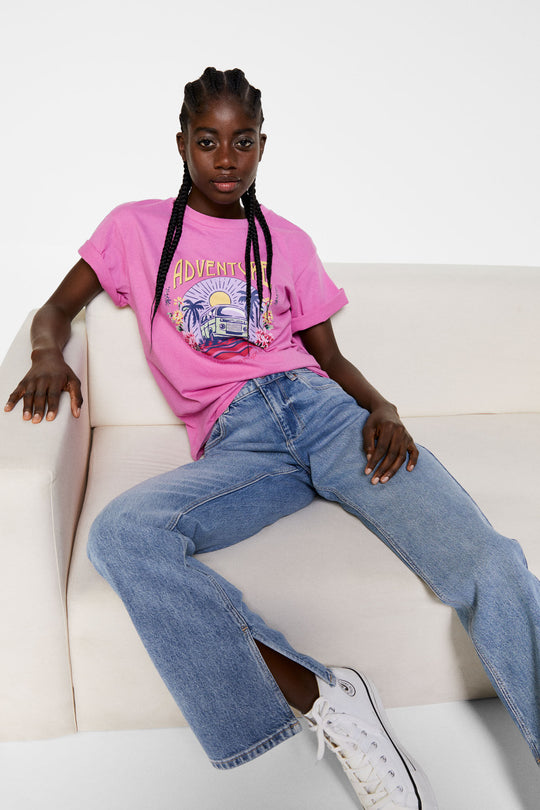 Graphic Positional Print T Shirt