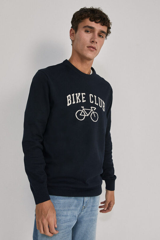 Bike intarsia jumper