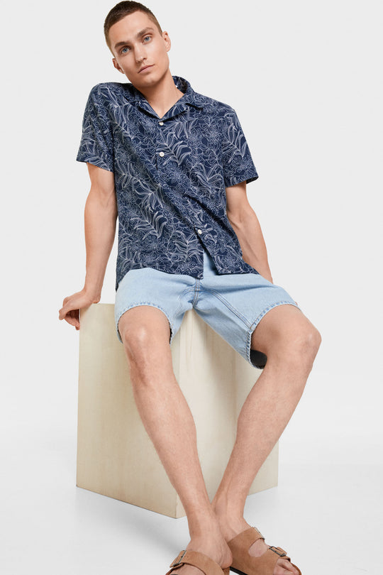 Reconsider Linen Short Sleeve Bowling Shirt