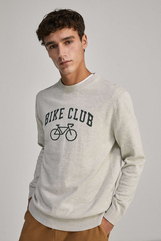 Bike intarsia jumper