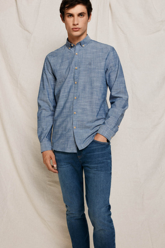 Medium-dark wash slim fit jeans