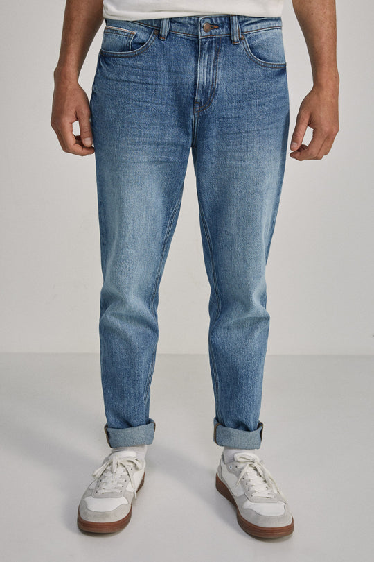 Medium-light wash slim fit jeans