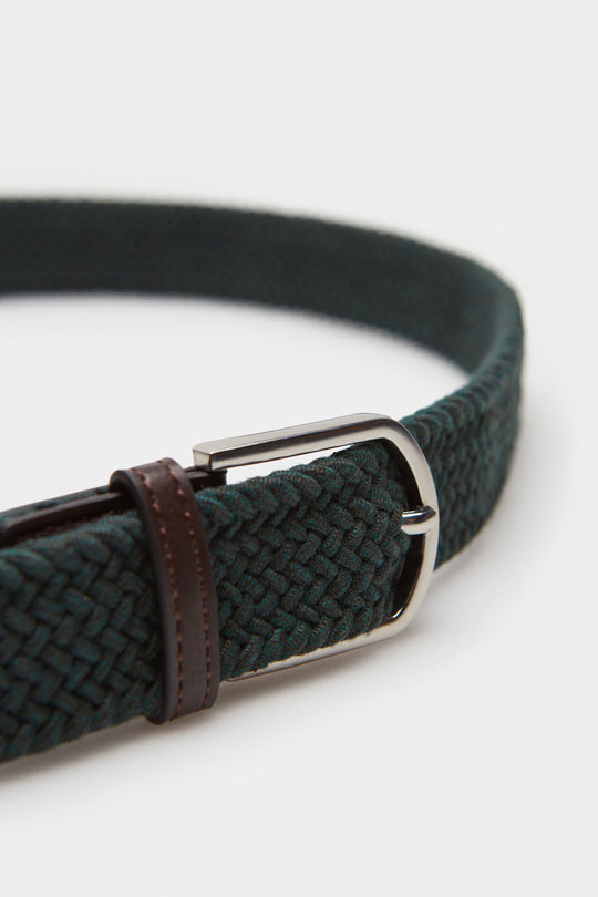 Mottled woven belt