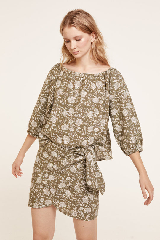 Linen Flowers Blouse