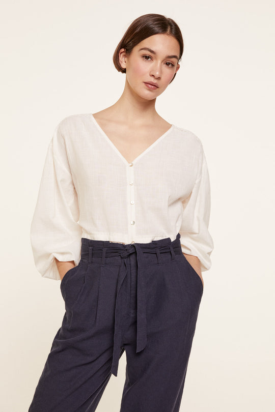 Linen & Viscose Trouser With Belt