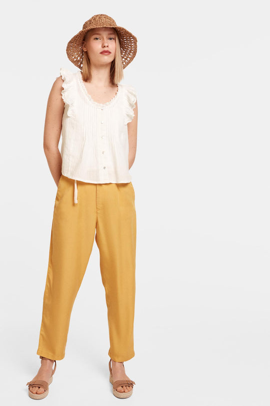 Colored Fluid Tencel Trouser
