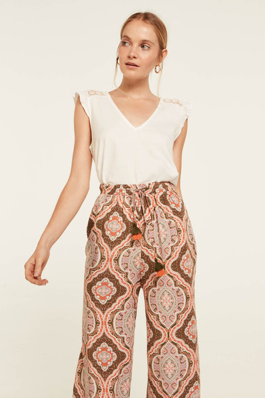 Printed palazzo trousers