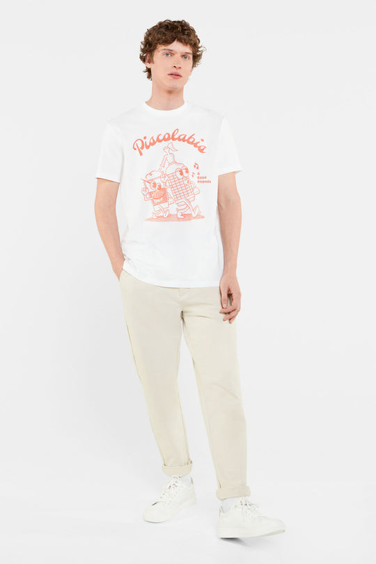 Tshirt With Print On Chest