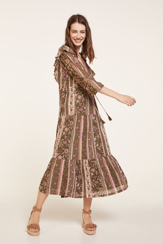 Midi Printed Circular Dress