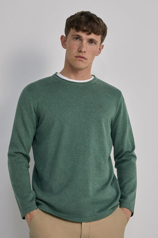 Essential jumper with elbow patches
