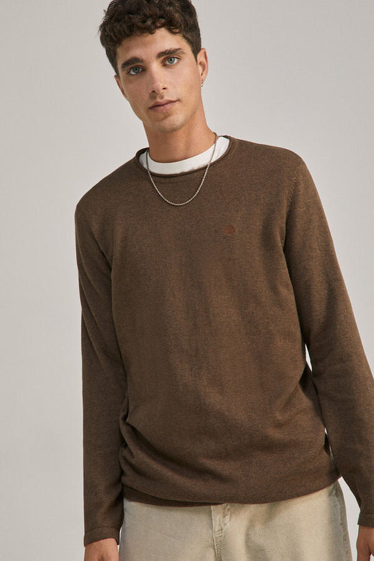 Essential jumper with elbow patches